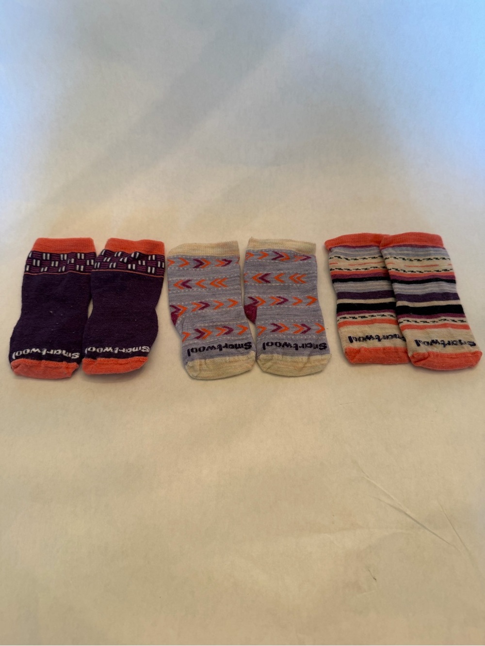 Smartwool kids Patterned Socks - Purple, Orange & Gray